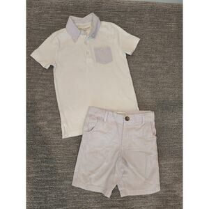 Hope & Henry Boys Pastel Purple Seersucker Outfit Sz 4
